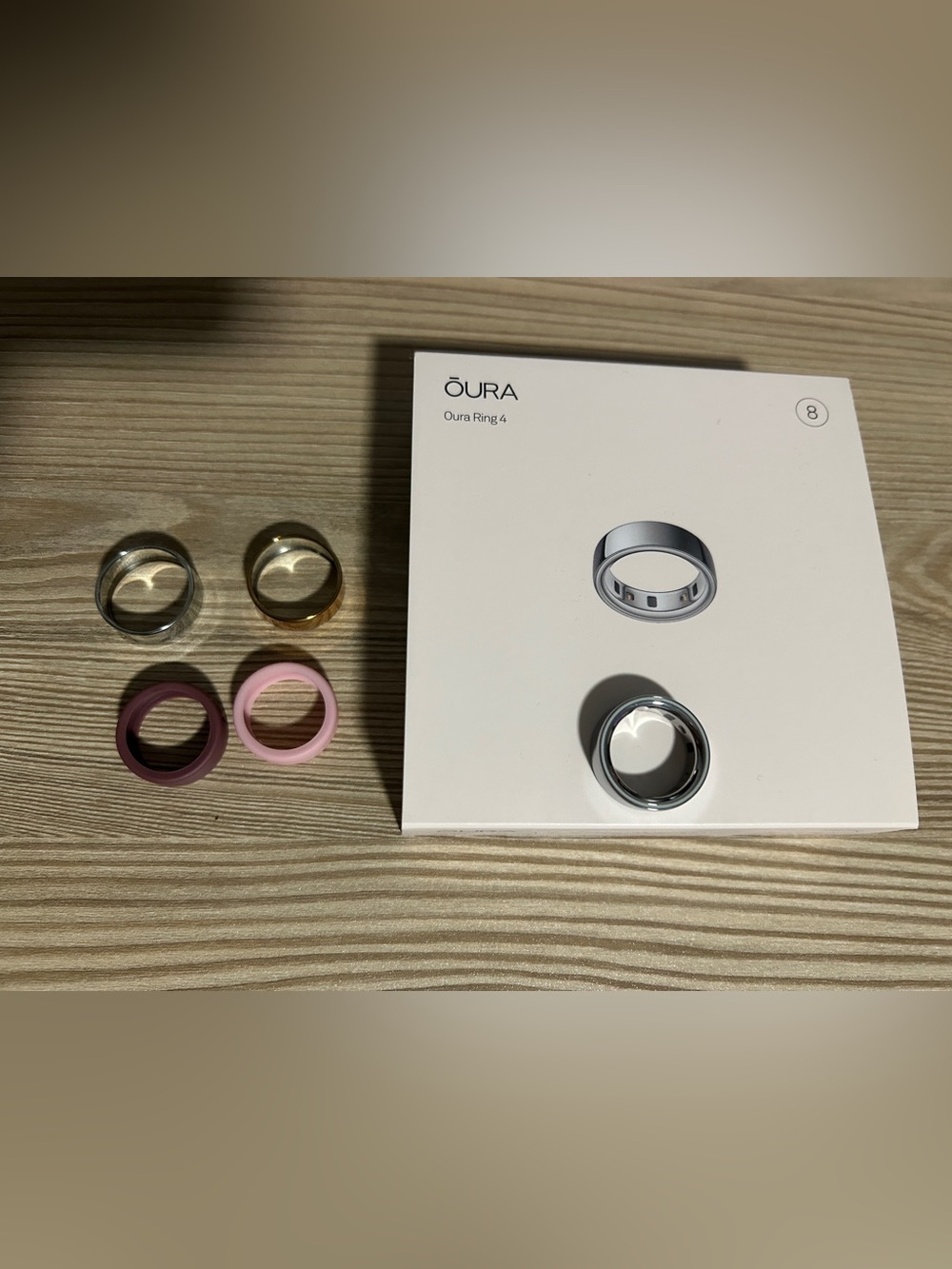 Oura Ring 4 Silver size 8